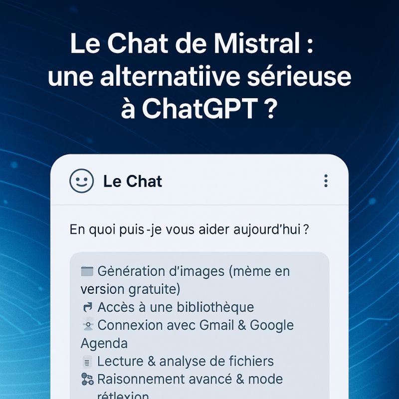 Le Chat de Mistral : une alternative sérieuse à ChatGPT&nbsp;?